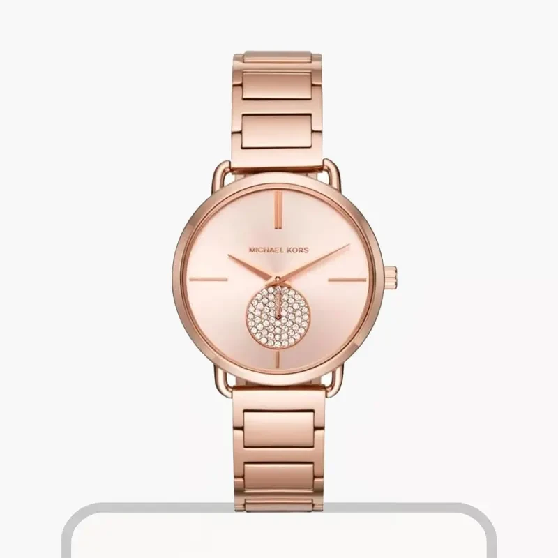 Michael Kors Portia Rose Dial Fashion Ladies Watch- MK3640